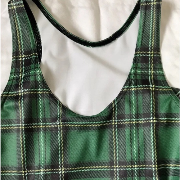 SOLD  Tartan Green Skater Dress, Blackmilk - Picture 4 of 4
